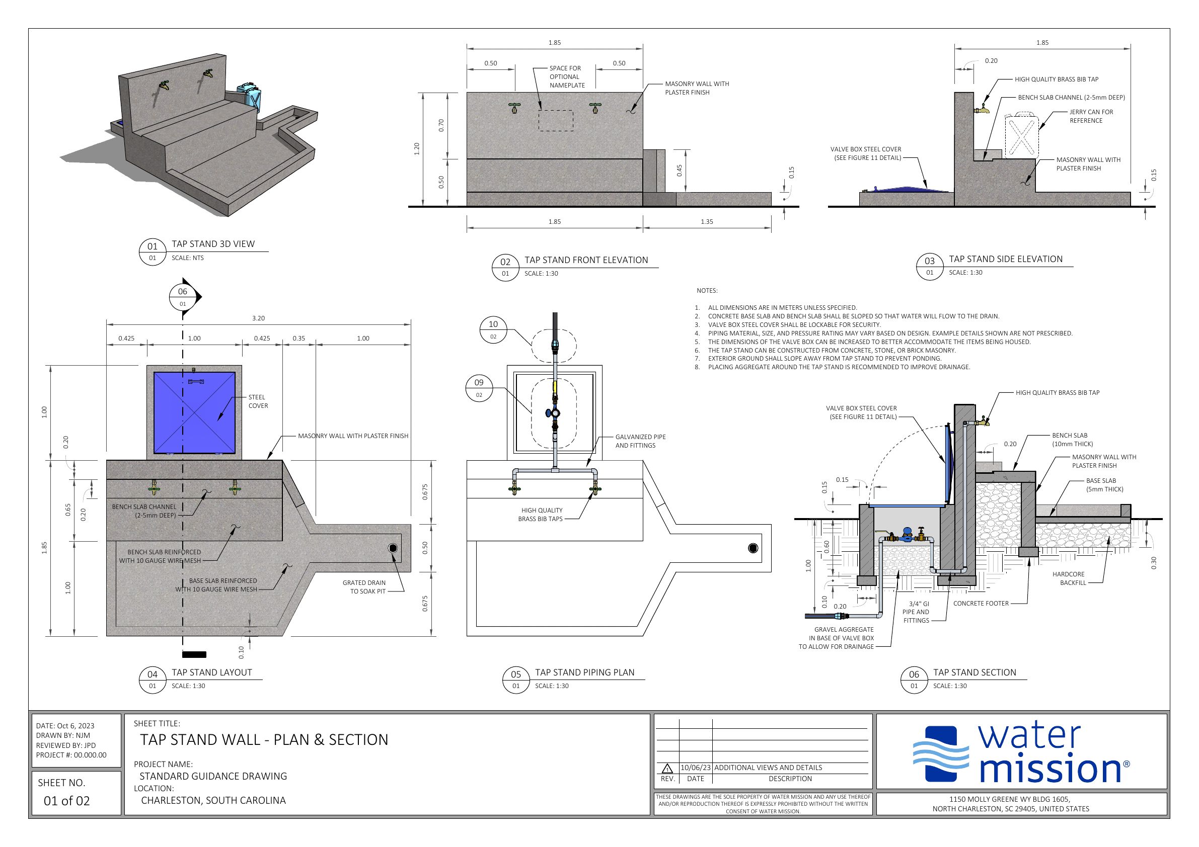 Tap Stand Wall Drawing