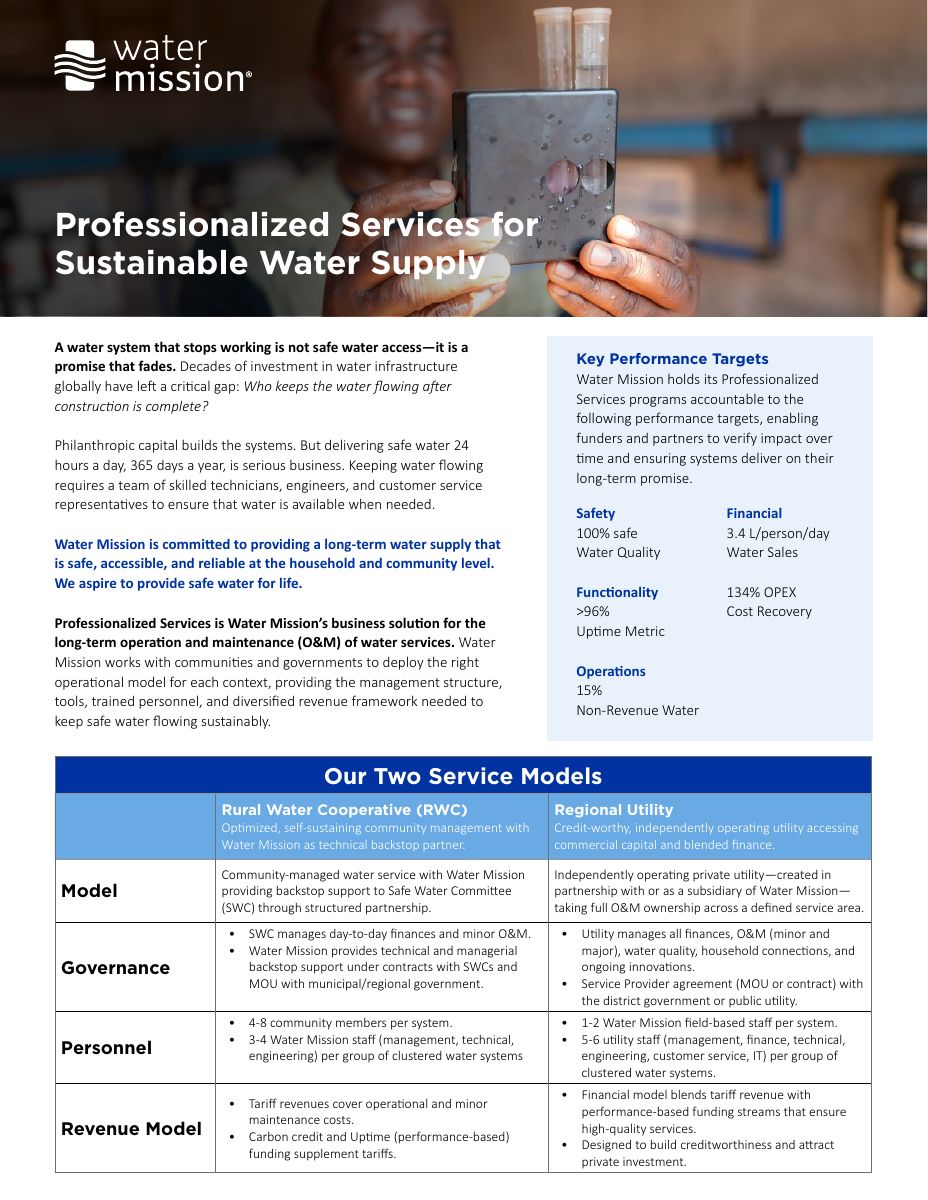Professionalized Services Capacity Statement