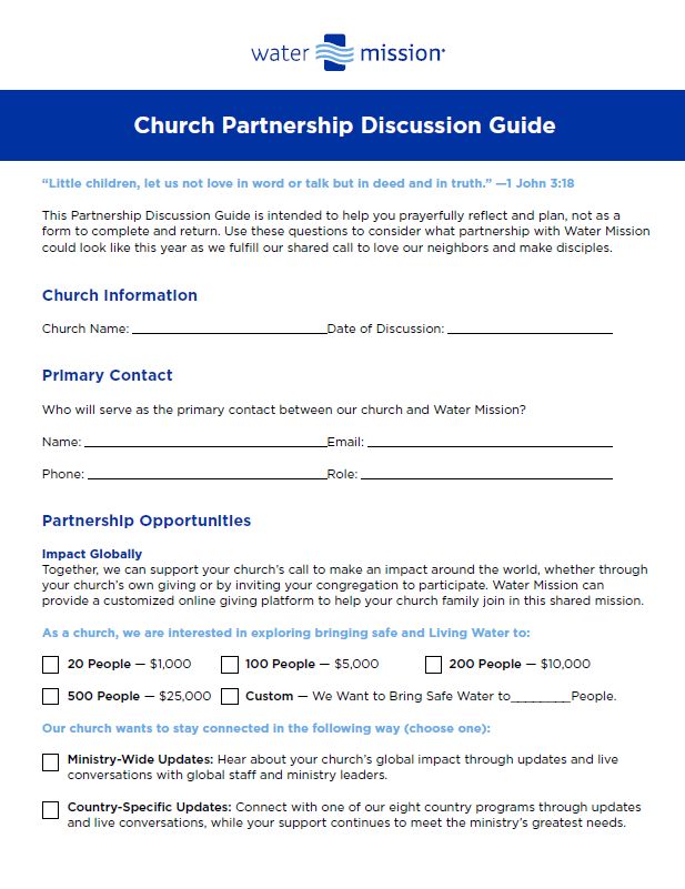 Church Partnership Discernment Guide