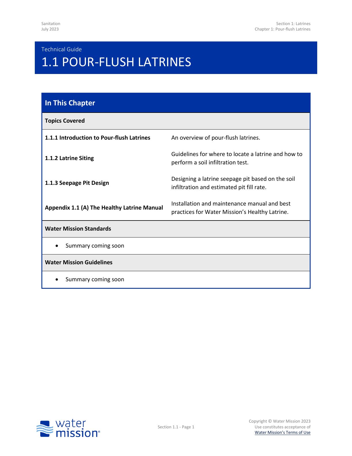 Pour-Flush Latrines