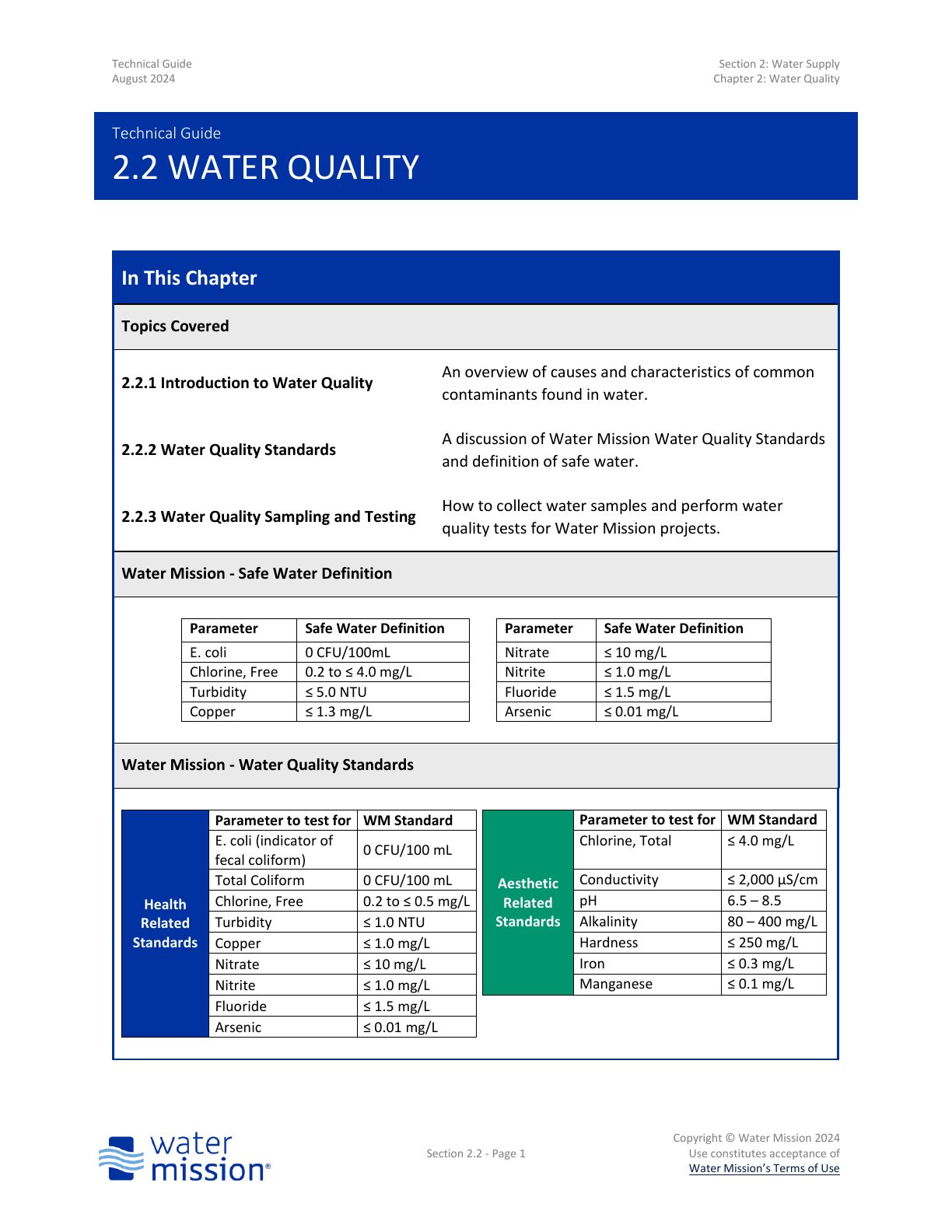 Water Quality