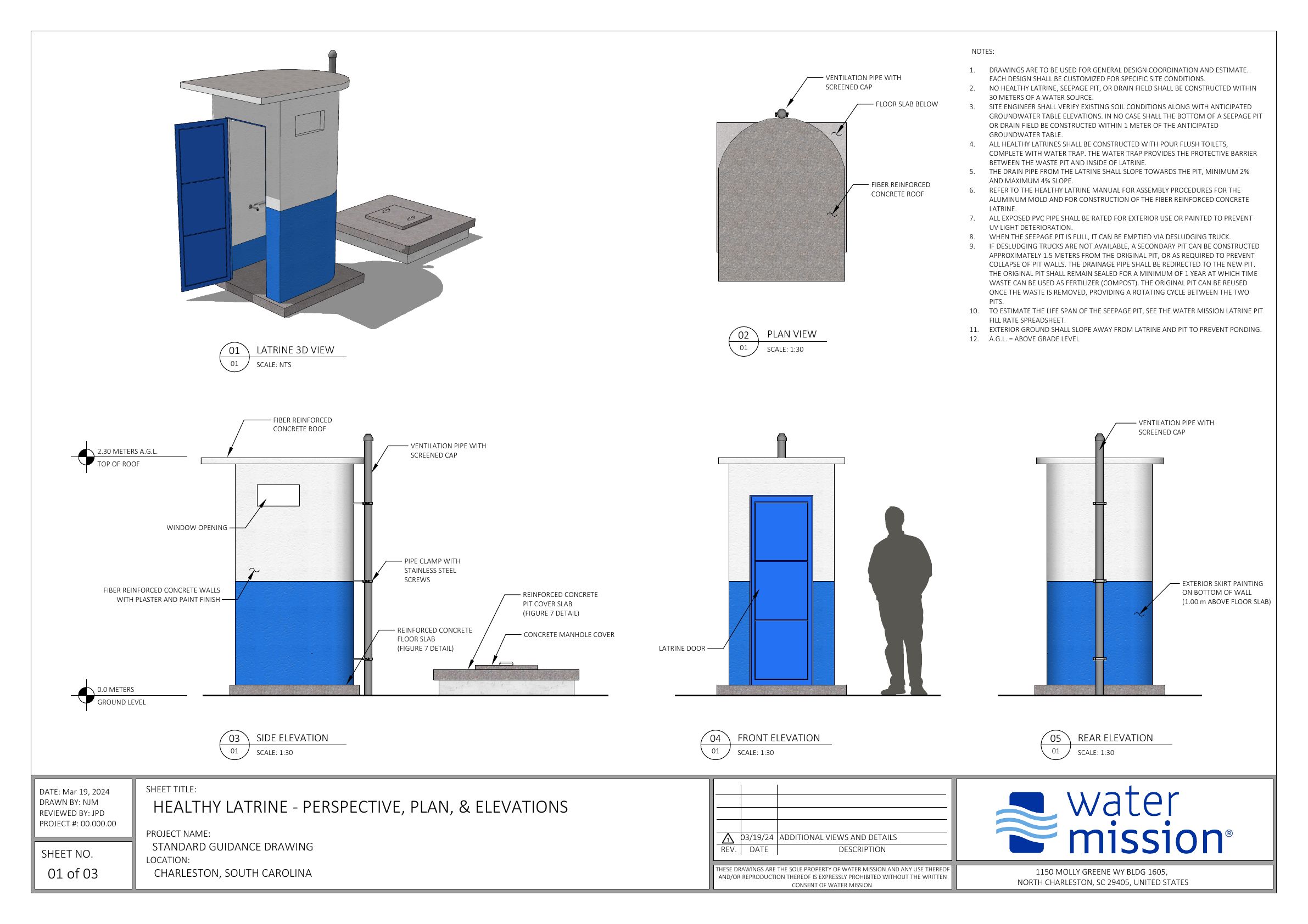 Health Latrine Drawing