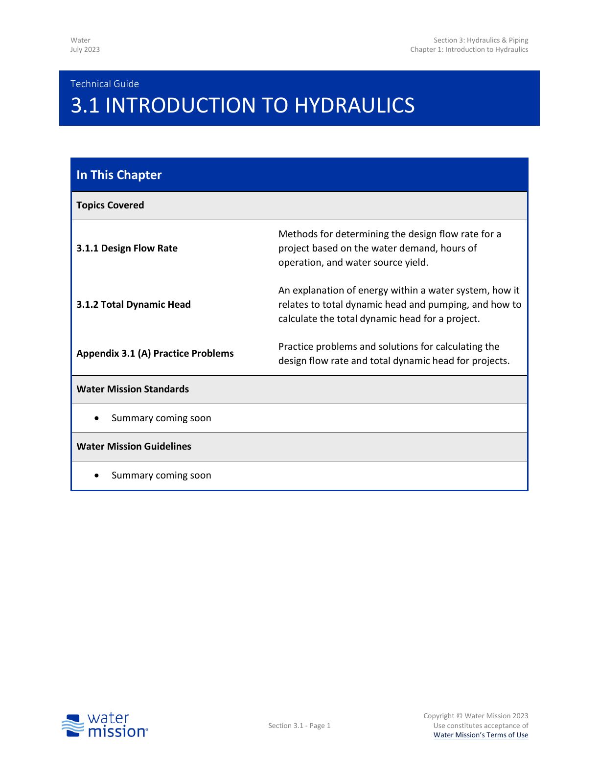 Introduction to Hydraulics