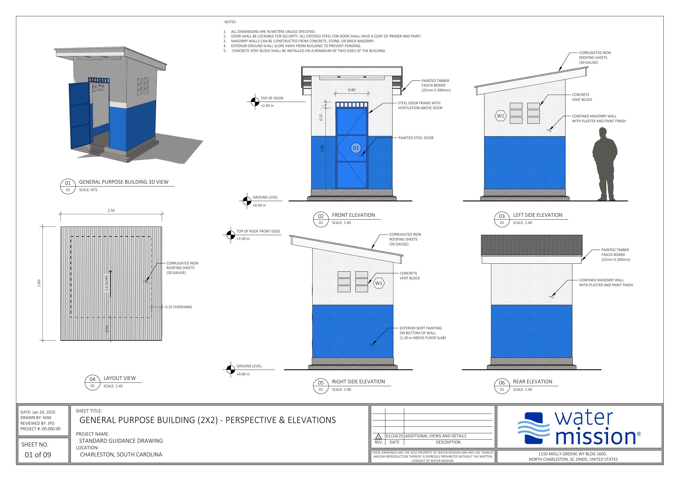 Building: Stone Foundation Drawing